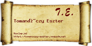 Tomanóczy Eszter névjegykártya