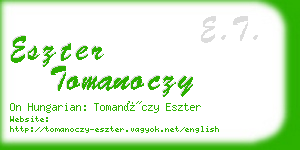 eszter tomanoczy business card